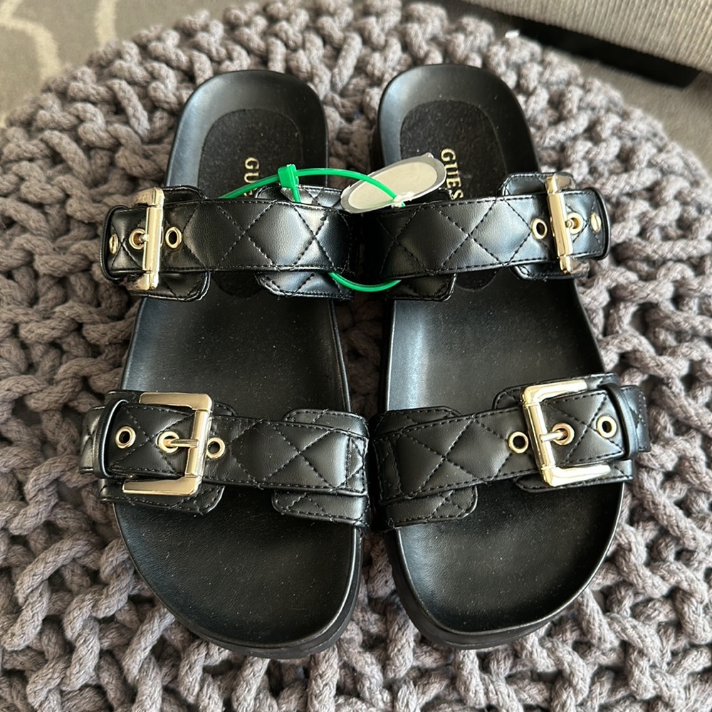 Guess Felda Quilted Buckle Sandal Size 7 New - Picture 6 of 8